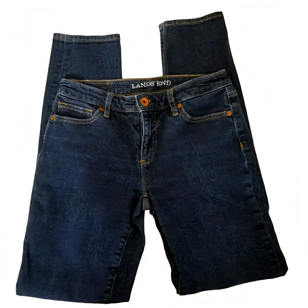lowrise low rise fit 1 lands end slim leg sz 2 Jeans